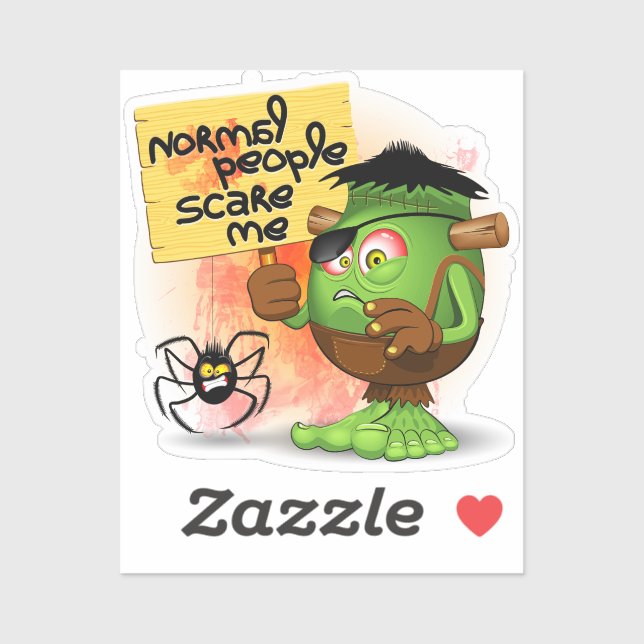 'Normal People Scare Me' Frankenstein Character (Sheet)