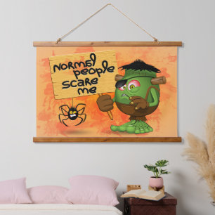 'Normal People Scare Me' Frankenstein Character Hanging Tapestry