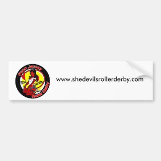 normal_shedevilslogo, www.shedevilsrollerderby.com bumper sticker