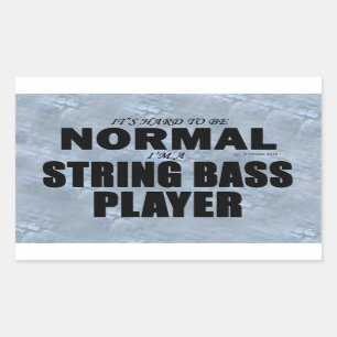 Normal String Bass Player Rectangular Sticker