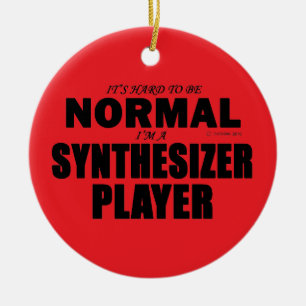 Normal Synthesizer Player Ceramic Tree Decoration