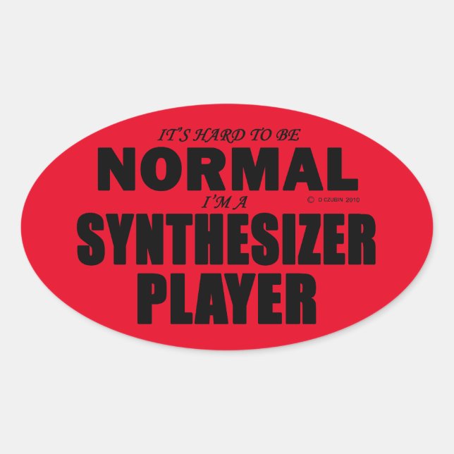 Normal Synthesizer Player Oval Sticker (Front)