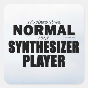 Normal Synthesizer Player Square Sticker