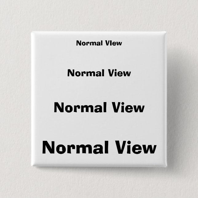 Normal View 15 Cm Square Badge (Front)