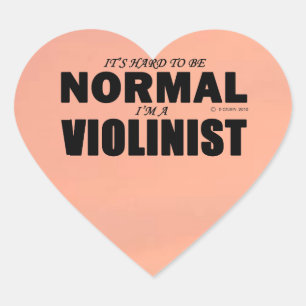 Normal Violinist Heart Sticker
