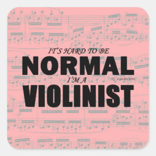 Normal Violinist Square Sticker