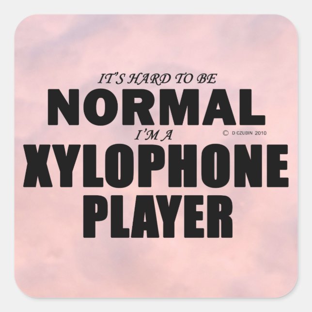 Normal Xylophone Player Square Sticker (Front)