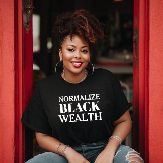 Normalise Black Wealth T-Shirt For Women (Creator Uploaded)