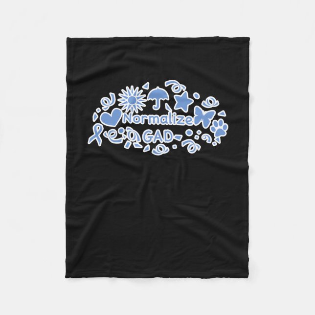 Normalise Gad (blue) Sticker  Fleece Blanket (Front)