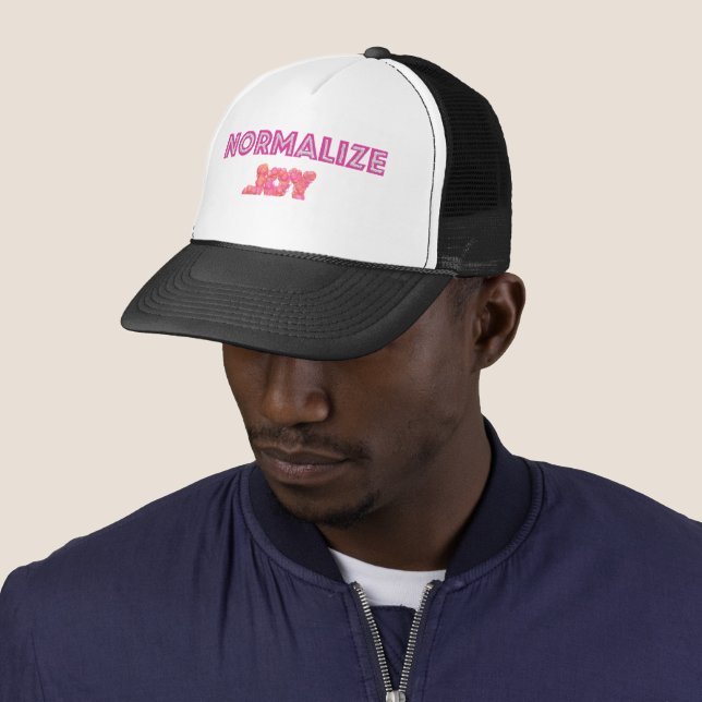 Normalise Joy pink glitter bubbles Trucker Hat (In Situ)