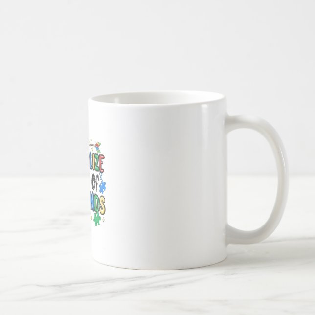 Normalise Minds Of All Kinds Autism Awareness Day  Coffee Mug (Right)