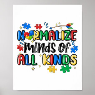 Normalise Minds Of All Kinds Autism Awareness Day  Poster