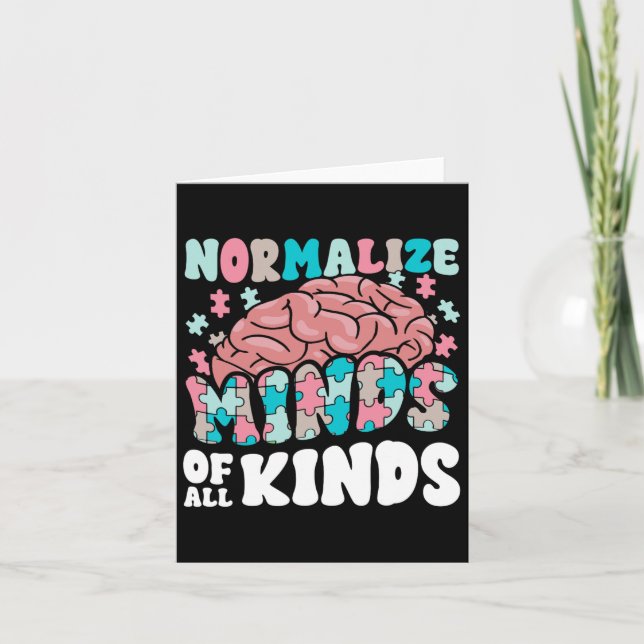 Normalise Minds Of All Kinds Autism Awareness Neur Card (Front)