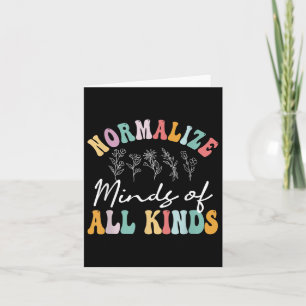 Normalise Minds Of All Kinds Autism Awereness Card