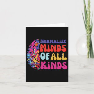 Normalise Minds Of All Kinds Autism Awereness Neur Card