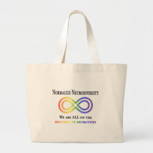 Normalise Neurodiversity Large Tote Bag