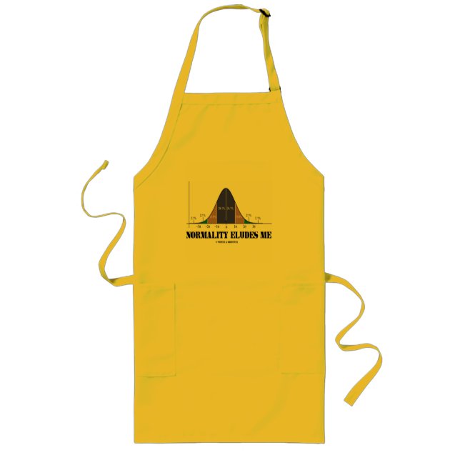 Normality Eludes Me (Statistics Humour) Long Apron (Front)