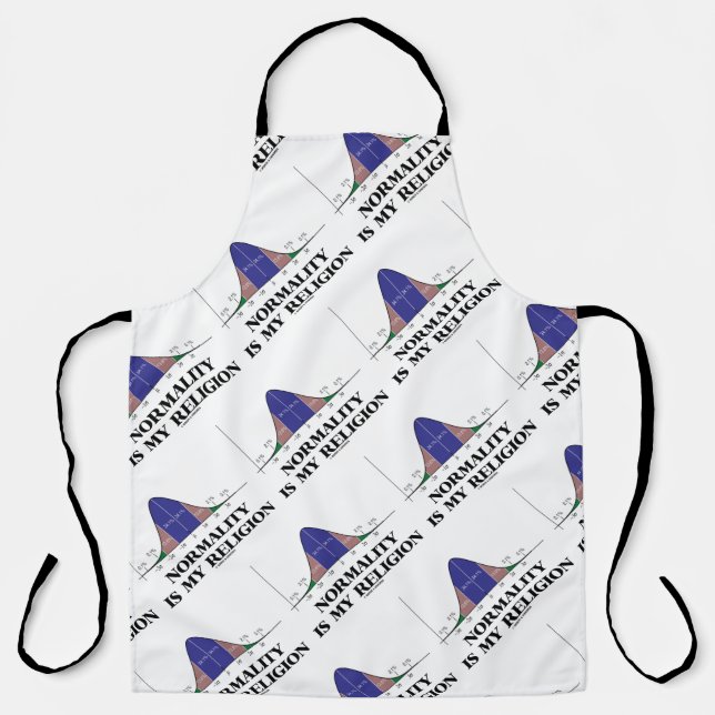 Normality Is My Religion Bell Curve Humour Apron (Front)