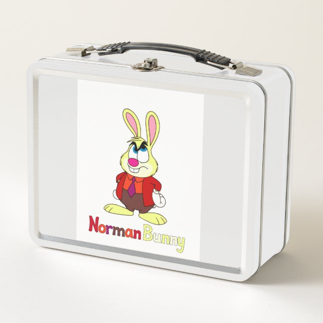 Norman Bunny  Metal Lunch Box (Front)