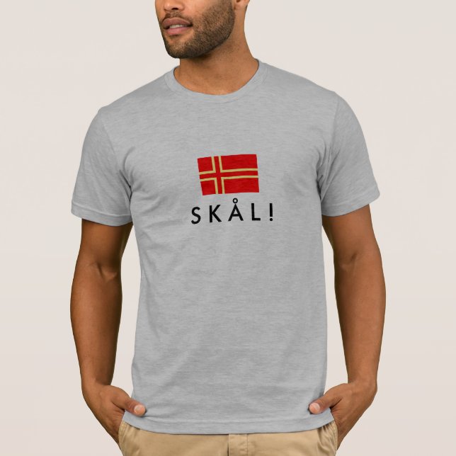 Norman flag of saint-Olaf SKÅL! T-Shirt (Front)