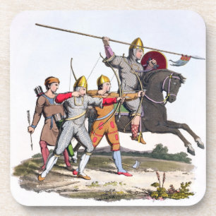 Norman Knight and Archers, 1066, from 'Ancient Arm Coaster