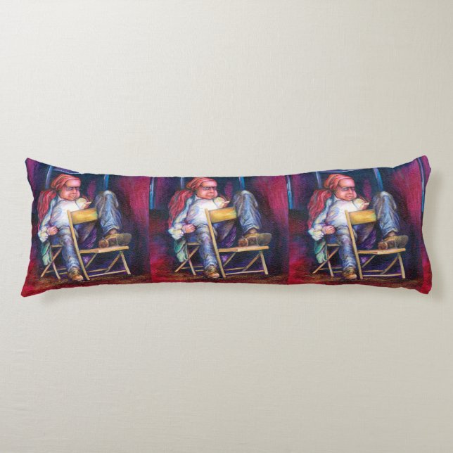 Norman Perfers to Draw in His Sleep Body Cushion (Front)
