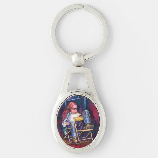 Norman Perfers to Draw in His Sleep Key Ring (Front)
