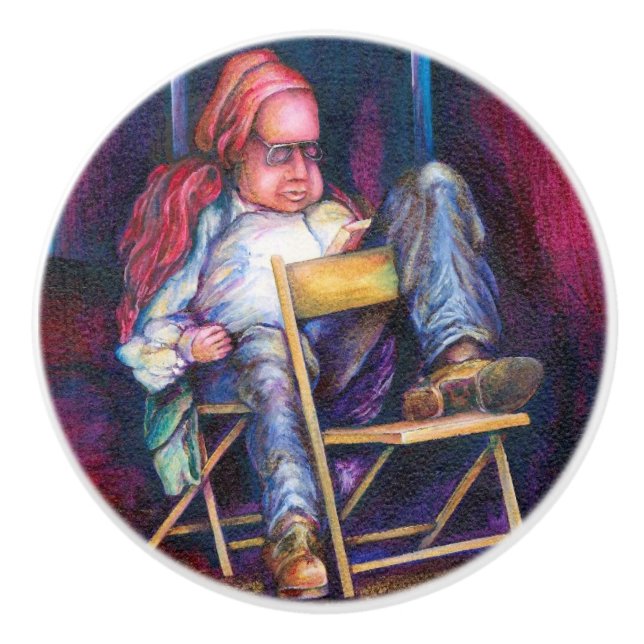 Norman prefers to draw in his Sleep Ceramic Knob (Front)