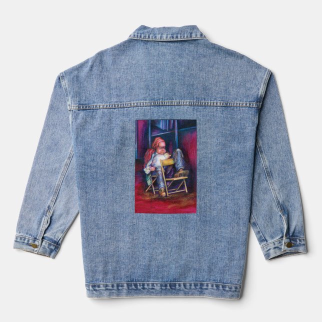 Norman Prefers to Draw in his Sleep Denim Jacket (Back)