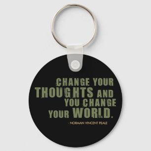 Norman Vincent Peale Quote Key Ring