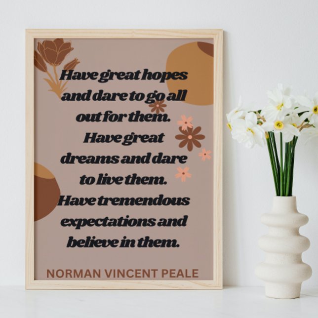 Norman Vincent Peale quote  Poster (Creator Uploaded)