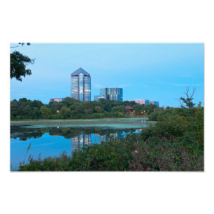Normandale Lake and Buildings Photo Print