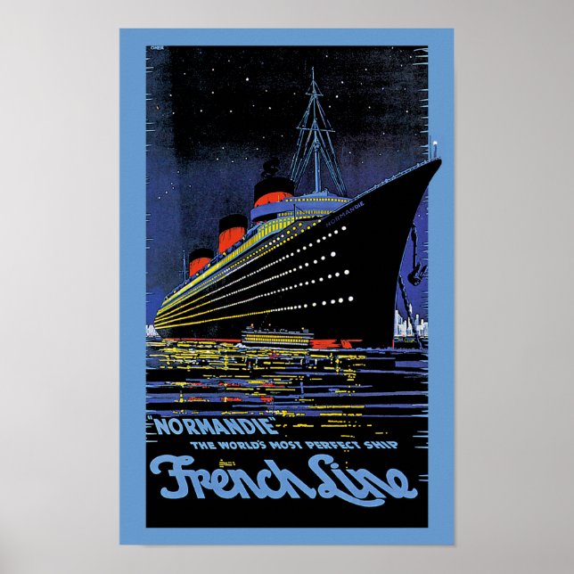 Normandie at Night Poster (Front)