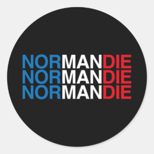 NORMANDIE French Flag Classic Round Sticker
