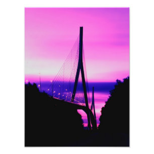 Normandy Bridge, Le Havre, France 2 Photo Print