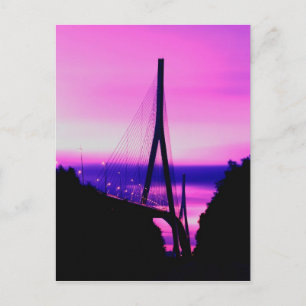 Normandy Bridge, Le Havre, France 2 Postcard