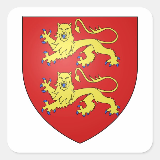 Normandy (France) Coat of Arms Square Sticker (Front)