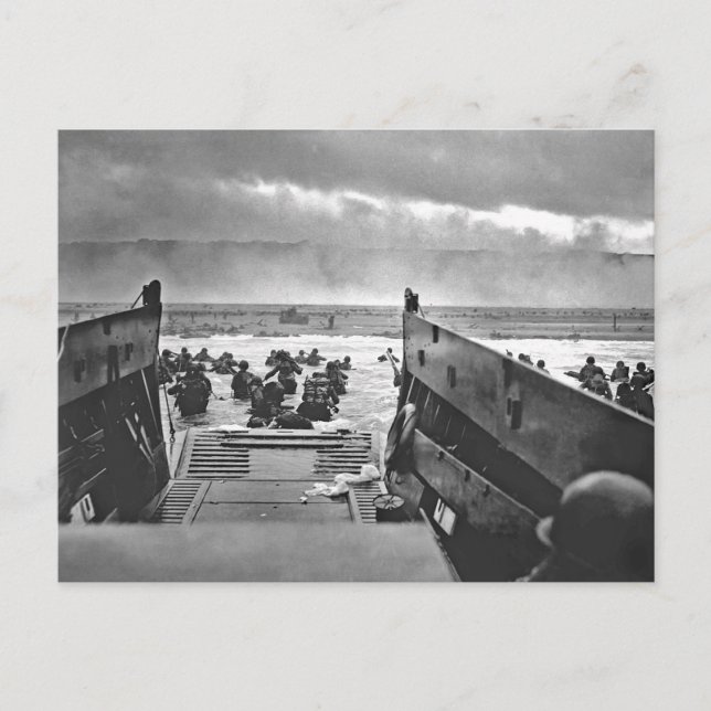 Normandy Invasion at D-Day - 1944 Postcard (Front)