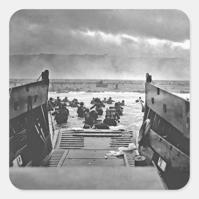 Normandy Invasion at D-Day - 1944 Square Sticker (Front)