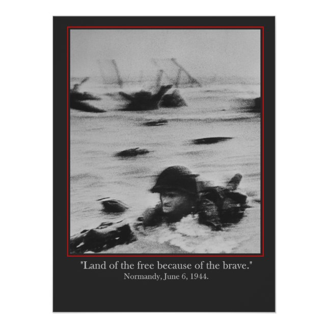 Normandy, June 6, 1944 - WW2 British Soldier Poster (Front)