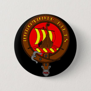 Normandy Kilts swipes in 6 Cm Round Badge