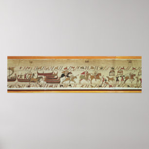 Normans disembark at Pevensey and the knights Poster