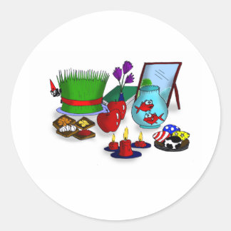 Norooz Cartoon Classic Round Sticker