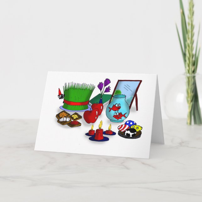 Norooz Cartoon Holiday Card (Front)