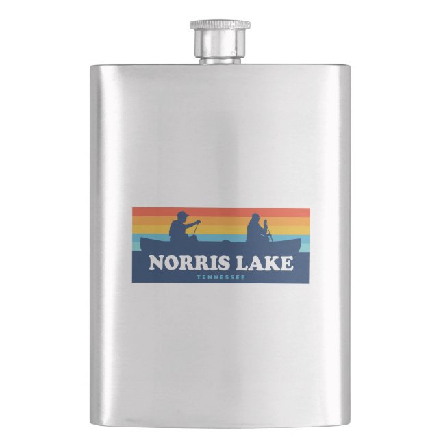 Norris Lake Tennessee Canoe Hip Flask (Front)
