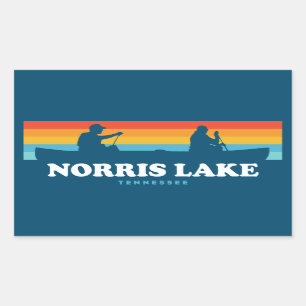 Norris Lake Tennessee Canoe Rectangular Sticker