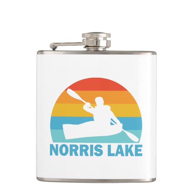 Norris Lake Tennessee Kayak Hip Flask (Front)