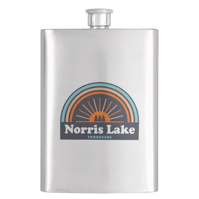 Norris Lake Tennessee Rainbow Hip Flask (Front)