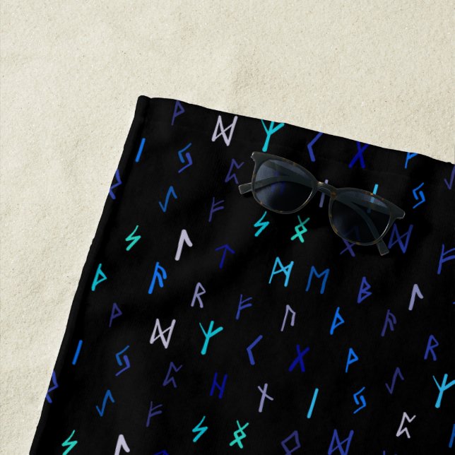 Norse At Night Beach Towel (In Situ)