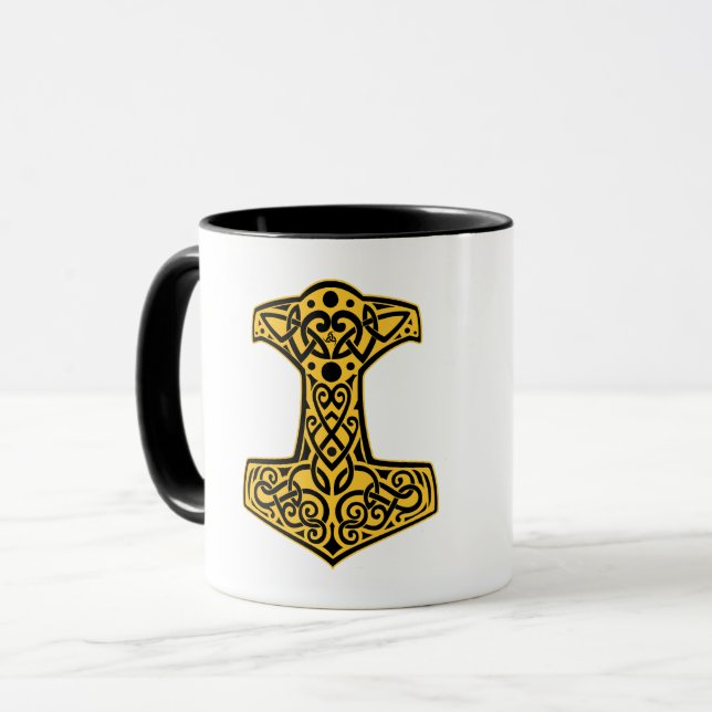 Norse Hammer Mug (Front Left)